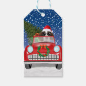 Englischer Springer Spaniel Dog Car im Schnee Weih Geschenkanhänger (Vorderseite)