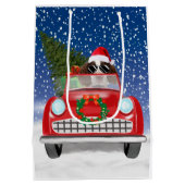 Englischer Springer Spaniel Dog Car im Schnee Weih Mittlere Geschenktüte (Rückseite)