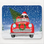 Englischer Springer Spaniel Dog Car im Schnee Weih Mousepad (Vorne)