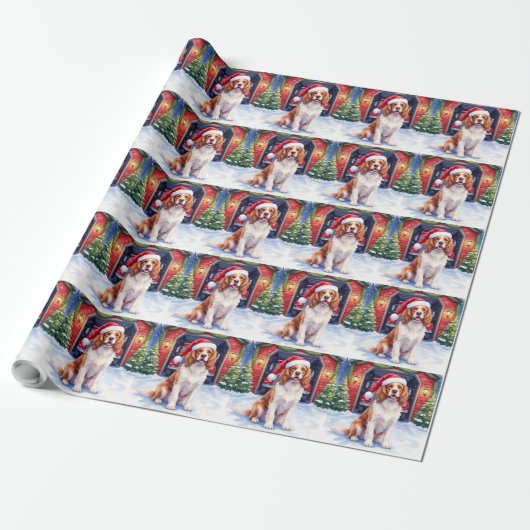Englischer Springer Spaniel Feuerwache Weihnachtsm Geschenkpapier (Ungerollt)
