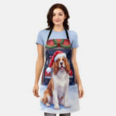 Englischer Springer Spaniel Feuerwehr Santa Schürze (Getragen)