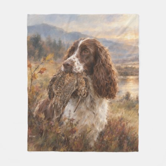Englischer Springer Spaniel Fleecedecke (Vorderseite)