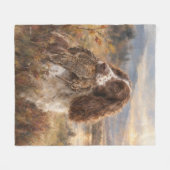 Englischer Springer Spaniel Fleecedecke (Vorderseite (Horizontal))