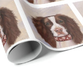 ENGLISCHER SPRINGER SPANIEL GESCHENKPAPIER (Rolleneckpunkt)