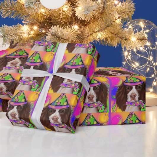 Englischer Springer Spaniel Geschenkpapier (Feiertage)