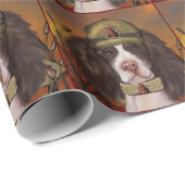 Englischer Springer Spaniel Geschenkpapier (Rolleneckpunkt)