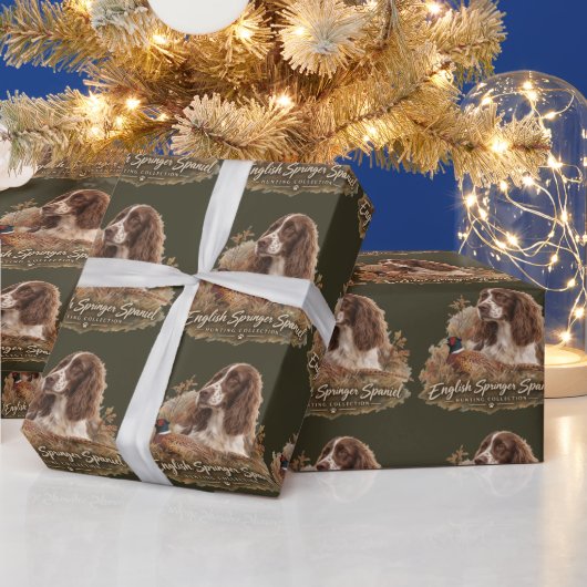 Englischer Springer Spaniel Geschenkpapier (Feiertage)