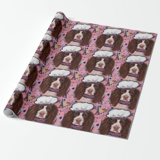 Englischer Springer Spaniel Geschenkpapier (Ungerollt)