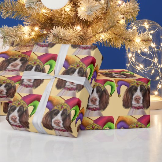 ENGLISCHER SPRINGER SPANIEL  GESCHENKPAPIER (Feiertage)