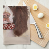 ENGLISCHER SPRINGER SPANIEL GESCHIRRTUCH (Viertel Falte)