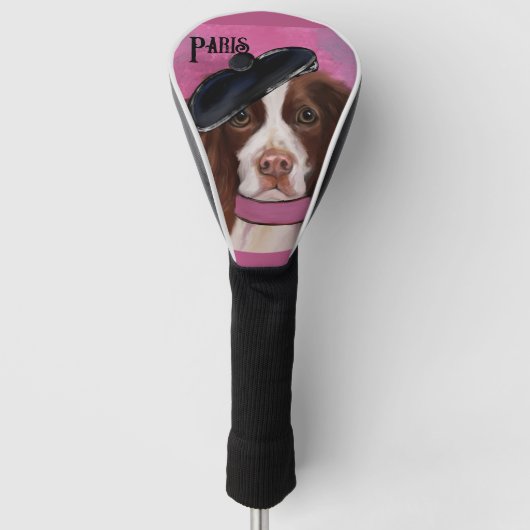 Englischer Springer Spaniel Golf Headcover (Vorderseite)