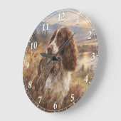 Englischer Springer Spaniel  Große Wanduhr (Winkel)