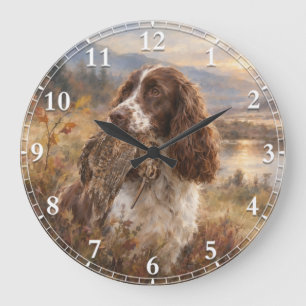 Englischer Springer Spaniel Große Wanduhr