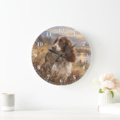 Englischer Springer Spaniel  Große Wanduhr (Zuhause)