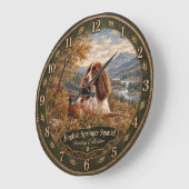 Englischer Springer Spaniel Große Wanduhr (Winkel)