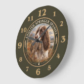 Englischer Springer Spaniel Große Wanduhr (Winkel)