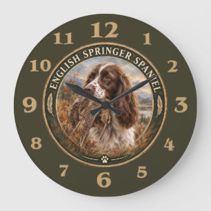 Englischer Springer Spaniel Große Wanduhr
