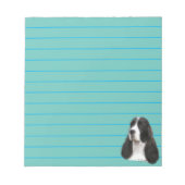 Englischer Springer Spaniel Hund Notizblock (Vorderseite)