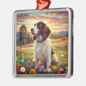 Englischer Springer Spaniel Hund Ornament Aus Metall (Links)