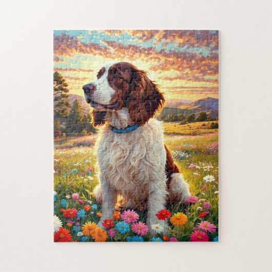 Englischer Springer Spaniel Hund Puzzle (Vertikal)
