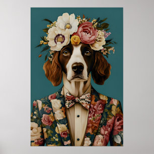 Englischer Springer Spaniel im Anzug Poster, Sprin Poster
