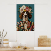 Englischer Springer Spaniel im Anzug Poster, Sprin Poster (Küche)