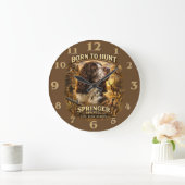 Englischer Springer Spaniel Jagdhund Große Wanduhr (Zuhause)