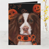 Englischer Springer Spaniel Karte (Gelbe Blume)