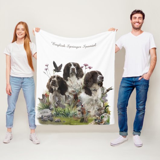 Englischer Springer Spaniel ,Kunst Fleecedecke (Beispiel)