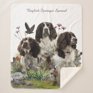 Englischer Springer Spaniel ,Kunst Sherpadecke