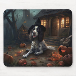 Englischer Springer Spaniel Kürbisse Halloween Gru Mousepad