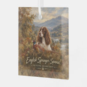Englischer Springer Spaniel Ornament Aus Glas (Vorderseite links)