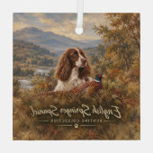 Englischer Springer Spaniel Ornament Aus Glas (Rückseite)