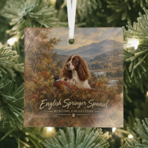 Englischer Springer Spaniel  Ornament Aus Glas