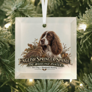Englischer Springer Spaniel  Ornament Aus Glas