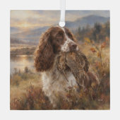 Englischer Springer Spaniel Ornament Aus Glas (Rückseite)