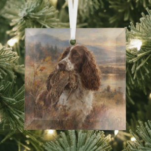 Englischer Springer Spaniel  Ornament Aus Glas