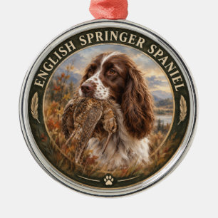 Englischer Springer Spaniel  Ornament Aus Metall