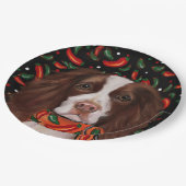 Englischer Springer Spaniel Pappteller (Schrägansicht)
