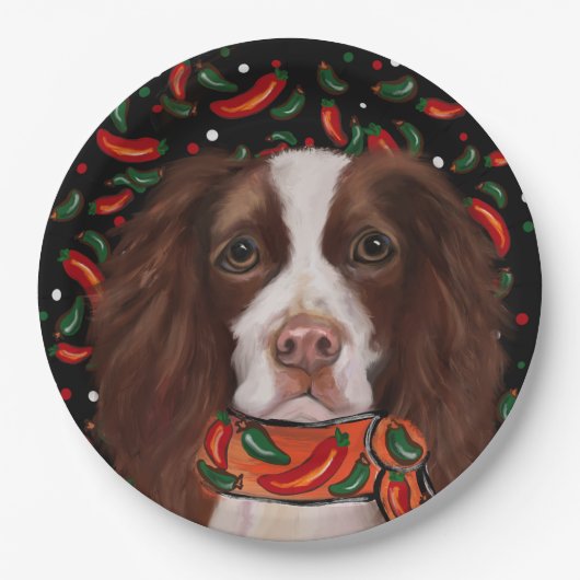Englischer Springer Spaniel Pappteller (Vorderseite)
