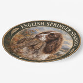 Englischer Springer Spaniel Pappteller (Schrägansicht)