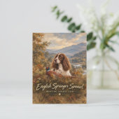 Englischer Springer Spaniel Postkarte (Stehend Vorderseite)
