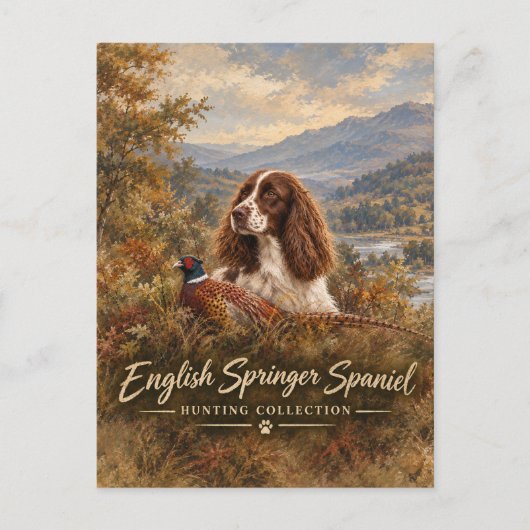 Englischer Springer Spaniel Postkarte (Vorderseite)
