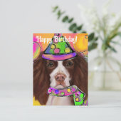 Englischer Springer Spaniel Postkarte (Stehend Vorderseite)