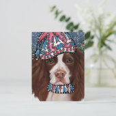 ENGLISCHER SPRINGER SPANIEL POSTKARTE (Stehend Vorderseite)