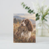 Englischer Springer Spaniel Postkarte (Stehend Vorderseite)