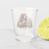 Englischer Springer Spaniel Schnapsglas (Rückseite)