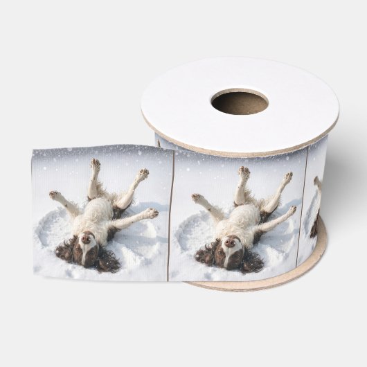 Englischer Springer Spaniel Schneehangel Ripsband (Spule)