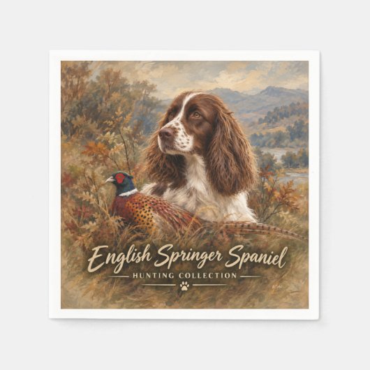 Englischer Springer Spaniel Serviette (Vorderseite)