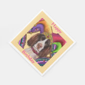 ENGLISCHER SPRINGER SPANIEL  SERVIETTE (Ecke)